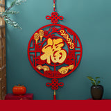 Maxbell Fu Word Pendant Chinese New Year Home Decor Tassel for Birthday Wedding Style A