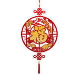 Maxbell Fu Word Pendant Chinese New Year Home Decor Tassel for Birthday Wedding Style A