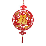 Maxbell Fu Word Pendant Chinese New Year Home Decor Tassel for Birthday Wedding Style A