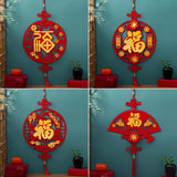 Maxbell Fu Word Pendant Chinese New Year Home Decor Tassel for Birthday Wedding Style C