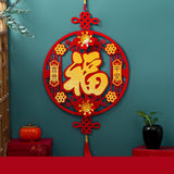 Maxbell Fu Word Pendant Chinese New Year Home Decor Tassel for Birthday Wedding Style C