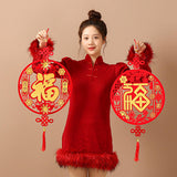 Maxbell Fu Word Pendant Chinese New Year Home Decor Tassel for Birthday Wedding Style C