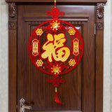 Maxbell Fu Word Pendant Chinese New Year Home Decor Tassel for Birthday Wedding Style C