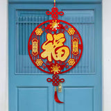 Maxbell Fu Word Pendant Chinese New Year Home Decor Tassel for Birthday Wedding Style C