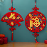 Maxbell Fu Word Pendant Chinese New Year Home Decor Tassel for Birthday Wedding Style E