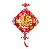 Maxbell Fu Word Pendant Chinese New Year Home Decor Tassel for Birthday Wedding Style E