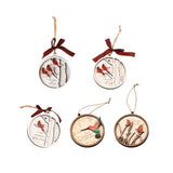 Maxbell Cute Christmas Wooden Pendant Xmas Decoration DIY Oranement Xmas Gift three birds