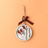 Maxbell Cute Christmas Wooden Pendant Xmas Decoration DIY Oranement Xmas Gift three birds