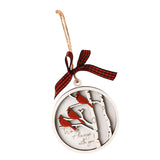 Maxbell Cute Christmas Wooden Pendant Xmas Decoration DIY Oranement Xmas Gift three birds