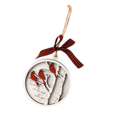 Maxbell Cute Christmas Wooden Pendant Xmas Decoration DIY Oranement Xmas Gift three birds