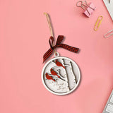 Maxbell Cute Christmas Wooden Pendant Xmas Decoration DIY Oranement Xmas Gift three birds