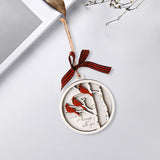 Maxbell Cute Christmas Wooden Pendant Xmas Decoration DIY Oranement Xmas Gift three birds