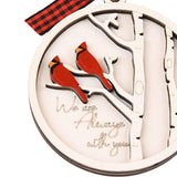 Maxbell Cute Christmas Wooden Pendant Xmas Decoration DIY Oranement Xmas Gift 2 Birds