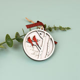 Maxbell Cute Christmas Wooden Pendant Xmas Decoration DIY Oranement Xmas Gift 2 Birds