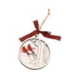 Maxbell Cute Christmas Wooden Pendant Xmas Decoration DIY Oranement Xmas Gift 2 Birds