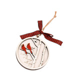 Maxbell Cute Christmas Wooden Pendant Xmas Decoration DIY Oranement Xmas Gift 2 Birds