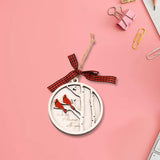 Maxbell Cute Christmas Wooden Pendant Xmas Decoration DIY Oranement Xmas Gift 2 Birds