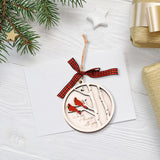Maxbell Cute Christmas Wooden Pendant Xmas Decoration DIY Oranement Xmas Gift 2 Birds