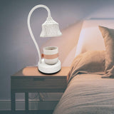 Maxbell Electric Candle Warmer Lamp Metal Vintage Melting for Table Bedroom Office White Square