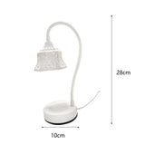 Maxbell Electric Candle Warmer Lamp Metal Vintage Melting for Table Bedroom Office White Square