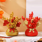 Maxbell Lucky Tree Feng Shui Traditional Ornament Art for Tabletop Counter Desk Aureate