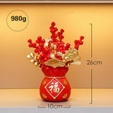 Maxbell Ornaments Gifts Festive Scene Layout Props Statues for Bedroom Party Study Red