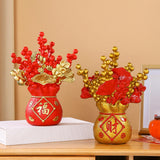 Maxbell Ornaments Gifts Festive Scene Layout Props Statues for Bedroom Party Study Red