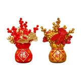 Maxbell Ornaments Gifts Festive Scene Layout Props Statues for Bedroom Party Study Red
