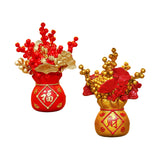 Maxbell Ornaments Gifts Festive Scene Layout Props Statues for Bedroom Party Study Red
