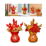 Maxbell Ornaments Gifts Festive Scene Layout Props Statues for Bedroom Party Study Red