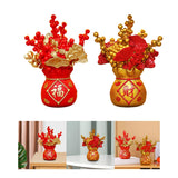 Maxbell Ornaments Gifts Festive Scene Layout Props Statues for Bedroom Party Study Red