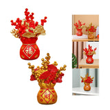 Maxbell Ornaments Gifts Festive Scene Layout Props Statues for Bedroom Party Study Red
