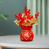 Maxbell Ornaments Gifts Festive Scene Layout Props Statues for Bedroom Party Study Red