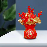 Maxbell Ornaments Gifts Festive Scene Layout Props Statues for Bedroom Party Study Red