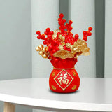 Maxbell Ornaments Gifts Festive Scene Layout Props Statues for Bedroom Party Study Red