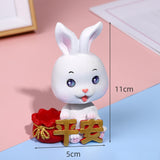 Maxbell Bunny Figure Toys Doll Car Dashboard Decorations Vivid Expressions Style A