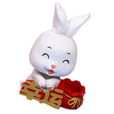 Maxbell Bunny Figure Toys Doll Car Dashboard Decorations Vivid Expressions Style B