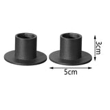 Maxbell 2Pcs Pillar Candle Holder Iron Candlestick Decorative for Anniversary Party