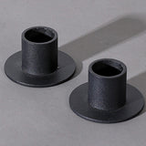 Maxbell 2Pcs Pillar Candle Holder Iron Candlestick Decorative for Anniversary Party
