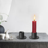 Maxbell 2Pcs Pillar Candle Holder Iron Candlestick Decorative for Anniversary Party