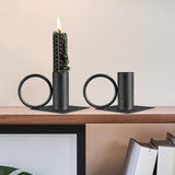 Maxbell 2Pcs Metal Candles Holder Candelabras Home Party Mantel Tealight Candlestick