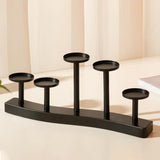 Maxbell Nordic Style Candle Holder Candelabra Ornament Event Wedding Party Decor Black
