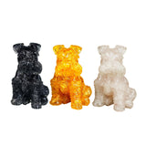 Maxbell Sitting Schnauzer Figurine Tabletop Decor Puppy Statue for Living Room Black