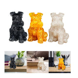 Maxbell Sitting Schnauzer Figurine Tabletop Decor Puppy Statue for Living Room Black