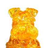 Maxbell Sitting Schnauzer Figurine Tabletop Decor Puppy Statue for Living Room Yellow