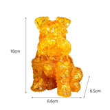 Maxbell Sitting Schnauzer Figurine Tabletop Decor Puppy Statue for Living Room Yellow