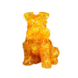 Maxbell Sitting Schnauzer Figurine Tabletop Decor Puppy Statue for Living Room Yellow