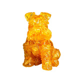 Maxbell Sitting Schnauzer Figurine Tabletop Decor Puppy Statue for Living Room Yellow