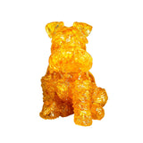 Maxbell Sitting Schnauzer Figurine Tabletop Decor Puppy Statue for Living Room Yellow