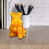 Maxbell Sitting Schnauzer Figurine Tabletop Decor Puppy Statue for Living Room Yellow